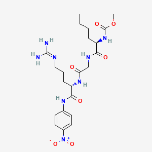 Chemical structure of Methoxycarbonyl-D-Nle-Gly-Arg-pNA