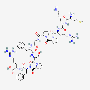 Chemical structure of Met-Lys-Bradykinin