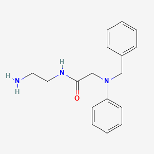 Chemical structure of N-(2-Aminoethyl)-2-(benzylphenylamino)acetamide · maleate