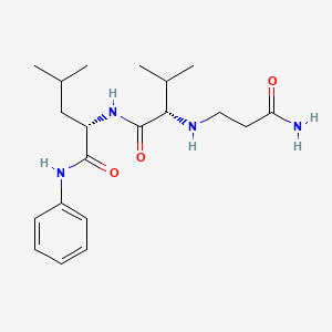 Chemical structure of N-(2-Carbamoyl-ethyl)-Val-Leu-anilide