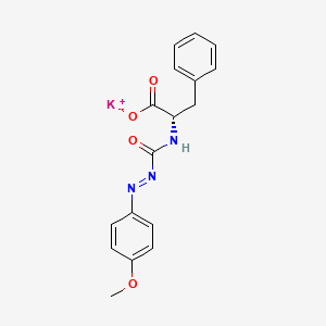 Chemical structure of N-(4-Methoxyphenylazoformyl)-Phe-OH · potassium salt