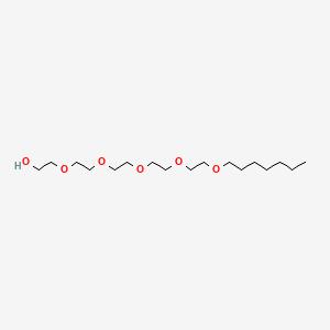 Chemical structure of n-Heptylpentaoxyethylene