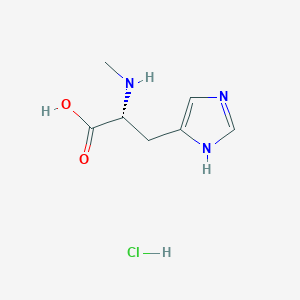Chemical structure of N-ME-D-His-OH hcl