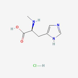 Chemical structure of N-Me-His-OH · HCl
