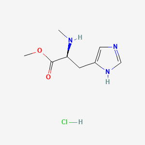 Chemical structure of N-Me-His-OMe · HCl