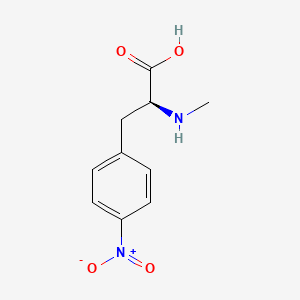 Chemical structure of N-Me-p-nitro-Phe-OH