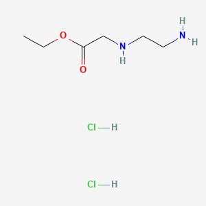 Chemical structure of N-β-Aminoethyl-Gly-OEt · 2 HCl