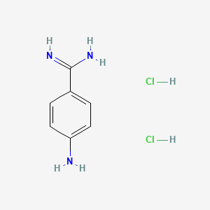 Chemical structure of p-Aminobenzamidine · 2 HCl