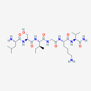 Chemical structure of PAR-2 (1-6) amide (human) (scrambled)