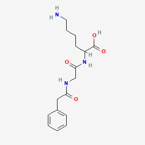 Chemical structure of Phenylac-Gly-Lys-OH
