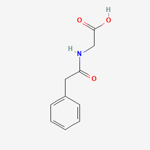 Chemical structure of Phenylac-Gly-OH