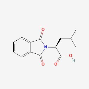 Chemical structure of Phthaloyl-Leu-OH