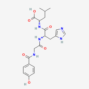 Chemical structure of p-Hydroxyhippuryl-His-Leu-OH