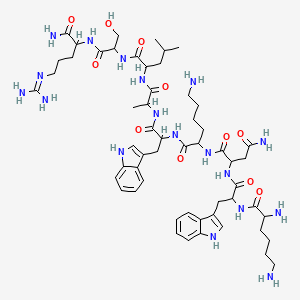 Chemical structure of Proadrenomedullin (12-20) (human)
