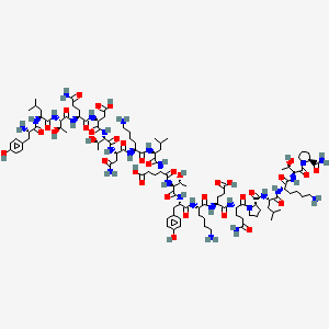 Chemical structure of pTH-Related Protein (67-86) amide (human, bovine, dog, mouse, ovine, rat)
