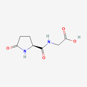 Chemical structure of Pyr-Gly-OH