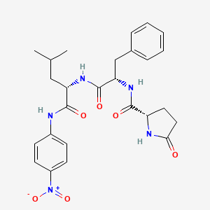 Chemical structure of Pyr-Phe-Leu-pNA