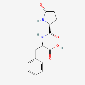 Chemical structure of Pyr-Phe-OH