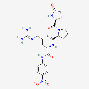 Chemical structure of Pyr-Pro-Arg-pNA