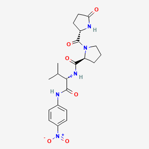 Chemical structure of Pyr-Pro-Val-pNA