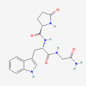Chemical structure of Pyr-Trp-Gly-NH₂