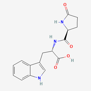 Chemical structure of Pyr-Trp-OH