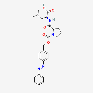 Chemical structure of Pz-Pro-Leu-OH
