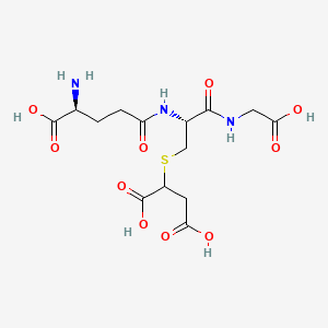 Chemical structure of S-(1,2-Dicarboxyethyl)glutathione