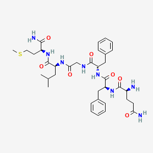 Chemical structure of Substance P (6-11)