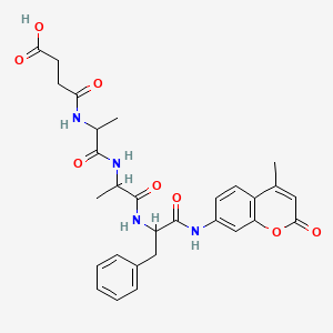 Chemical structure of Suc-Ala-Ala-Phe-AMC