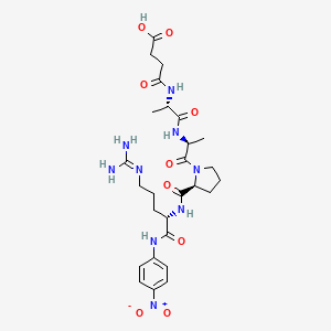 Chemical structure of Suc-Ala-Ala-Pro-Arg-pNA
