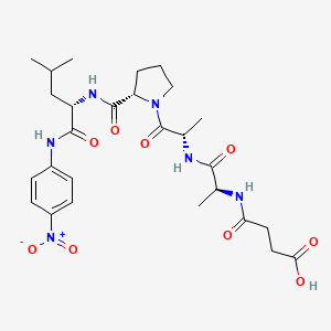 Chemical structure of Suc-Ala-Ala-Pro-Leu-pNA