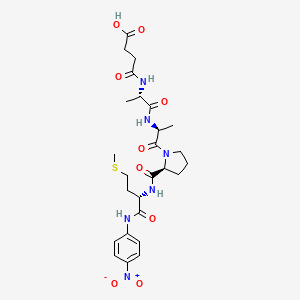 Chemical structure of Suc-Ala-Ala-Pro-Met-pNA