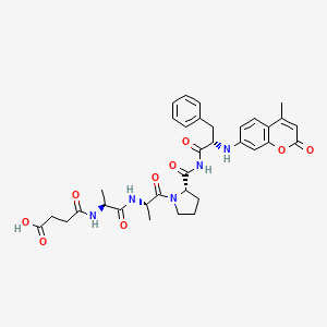 Chemical structure of Suc-Ala-Ala-Pro-Phe-AMC