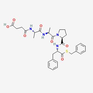 Chemical structure of Suc-Ala-Ala-Pro-Phe-SBzl