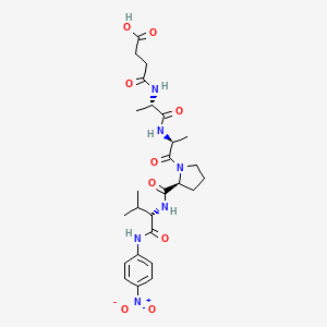Chemical structure of Suc-Ala-Ala-Pro-Val-pNA