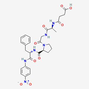 Chemical structure of Suc-Ala-Gly-Pro-Phe-pNA