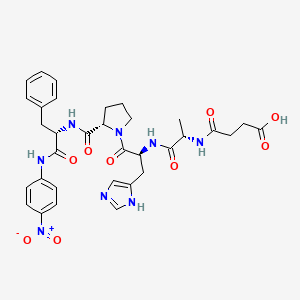 Chemical structure of Suc-Ala-His-Pro-Phe-pNA