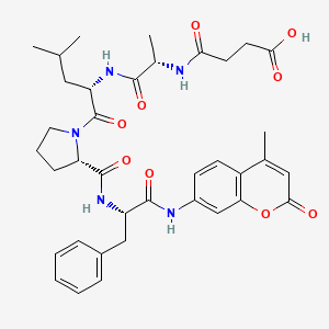 Chemical structure of Suc-Ala-Leu-Pro-Phe-AMC