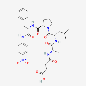 Chemical structure of Suc-Ala-Leu-Pro-Phe-pNA