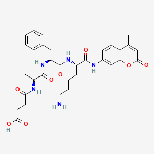 Chemical structure of Suc-Ala-Phe-Lys-AMC