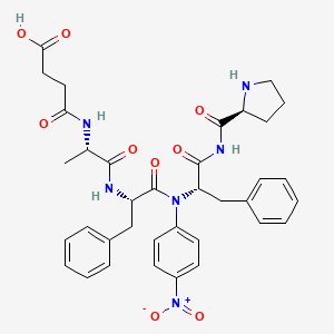 Chemical structure of Suc-Ala-Phe-Pro-Phe-pNA
