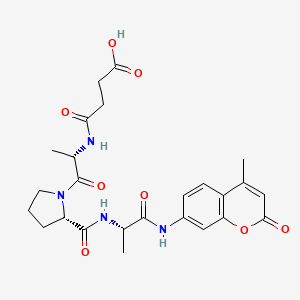 Chemical structure of Suc-Ala-Pro-Ala-AMC