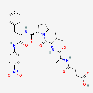 Chemical structure of Suc-Ala-Val-Pro-Phe-pNA