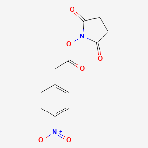 Chemical structure of Succinimidyl-p-nitrophenylacetate