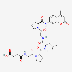 Chemical structure of Suc-Gly-Pro-Leu-Gly-Pro-AMC