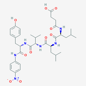 Chemical structure of Suc-Leu-Leu-Val-Tyr-pNA