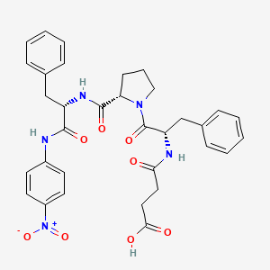 Chemical structure of Suc-Phe-Pro-Phe-pNA
