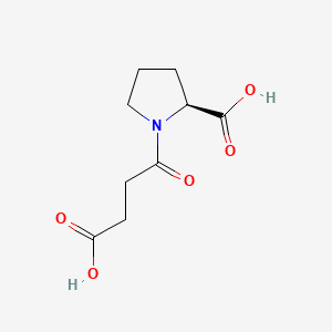 Chemical structure of Suc-Pro-OH
