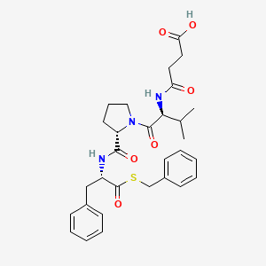 Chemical structure of Suc-Val-Pro-Phe-SBzl